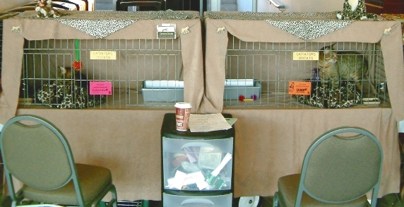 Cage curtains containing Prop and Sluggo